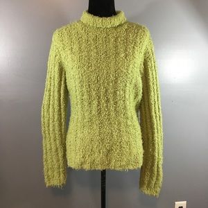 Columbia turtleneck light green sweater